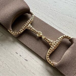 Tan Rhinestone Snaffle Bit Belt